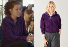 DEMAIN NOUS APPARTIENT : le sweat en velours éponge violet d’Adeline dans l’épisode 1593