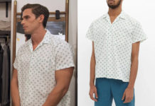 QUEER EYE : Antoni’s green fleurettes print shirt in S8E04