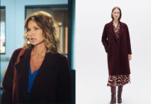 DEMAIN NOUS APPARTIENT : le manteau prune de Chloé dans l’épisode 1609