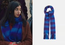 ICI TOUT COMMENCE : l’écharpe moelleuse bleue de Deva dans l’épisode 838