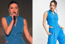 STAR ACADEMY : l’ensemble bleu de Lenie lors du prime du 13 janvier