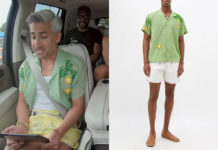 QUEER EYE : Tan’s green cotton shirt with flowers in S8E04