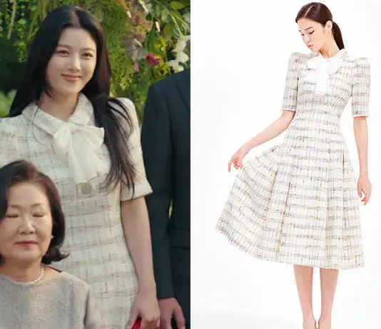 MY DEMON : Do-Hee’s TWEED PLEATS DRESS in S1E01