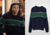 ICI TOUT COMMENCE : le pull bleu marine et vert de Lionel dans l’épisode 866