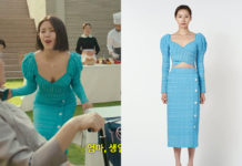 MY DEMON : Su-Ahn’s Two-Tone Dot Knit Cropped Top and skirt in S1E01