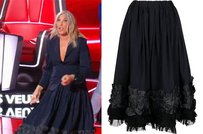 VOICE tenue bleu marine Zazie dans prime février