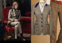 THE GENTLEMEN : tweed trousers and blazer for Lady Sabrina in S1E01