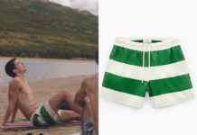 L’ÂGE DE LA COLÈRE : le short de bain à rayures vertes de Marcos dans l’épisode 3