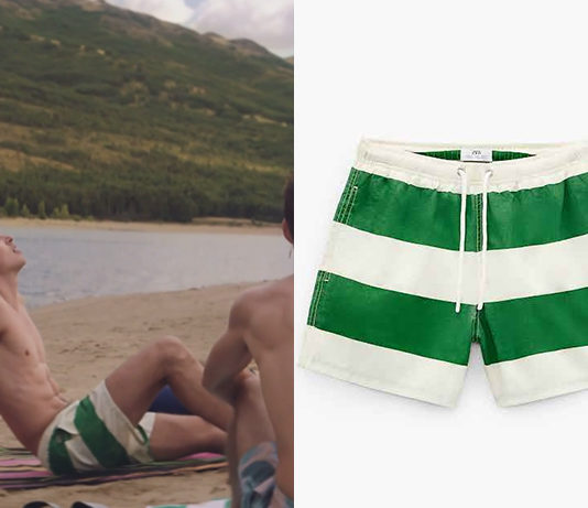 L’ÂGE DE LA COLÈRE : le short de bain à rayures vertes de Marcos dans l’épisode 3