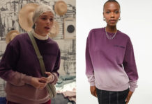 Plus belle la vie, encore plus belle : le sweat violet oversize dégradé et brodé de Nisma