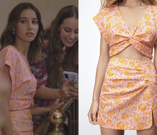 L’ÂGE DE LA COLÈRE : l’ensemble jaune orange de Sandra dans l’épisode 2