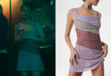 HERATBREAK HIGH : Amerie wearing a dress in bristol plaid in S2E06
