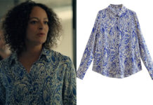 MADEMOISELLE HOLMES : la chemise bleue de Florence dans l’épisode 6