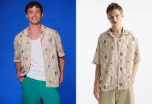 SECRET STORY : la chemise avec desssins géométriques de Léo