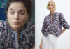 DEMAIN NOUS APPARTIENT : la blouse violette à motif floral de Roxane dans l’épisode 1677