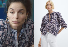 DEMAIN NOUS APPARTIENT : la blouse violette à motif floral de Roxane dans l’épisode 1677