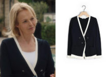 ICI TOUT COMMENCE : la veste marine à bords contrastants dans l’épisode 918