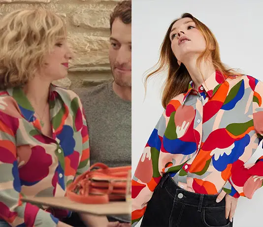 PLUS BELLE LA VIE ENCORE PLUS BELLE : la chemise à fleurs stylisées de Jennifer dans l’épisode 87