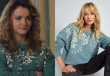 ICI TOUT COMMENCE : le sweat bleu avec broderies de Kelly dans l’épisode 925