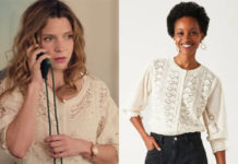 PLUS BELLE LA VIE ENCORE PLUS BELLE : le petit cardigan écru ajouré de Léa dans l’épisode 98