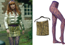 HPI : la jupe et les bas dans un imprimé animalier de Morgane dans l’épisode 4×03