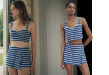 ICI TOUT COMMENCE : la tenue bleue à rayures de Carla dans l’épisode 958