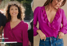 ICI TOUT COMMENCE : la chemise fuchsia de Clotilde dans le générique