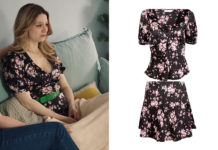 ICI TOUT COMMENCE : la tenue noire à fleurs de Laetitia dans l’épisode 949