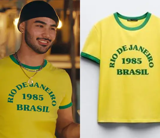 THE BOYFRIEND : Season 1 Episode 3 yellow « Rio de Janeiro » print t-shirt