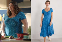 DEMAIN NOUS APPARTIENT : la robe bleue à pois d’Audrey dans l’épisode 1732