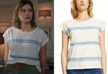 ICI TOUT COMMENCE : le t-shirt à rayures bleues de Bérénice dans l’épisode 974