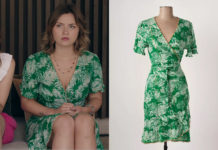 ICI TOUT COMMENCE : la robe verte avec imprimé végétal de Bérénice dans l’épisode 972