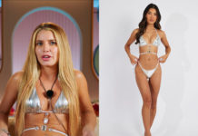 TOO HOT TO HANDLE : Flavia’s silver bikini set in S6E02