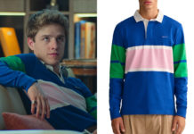 ELITE : Hector’s Color Blocked Long Sleeve Rugger Polo Shirt in S1E02