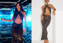 TOO HOT TO HANDLE : Katherine’s black sequin dress in S6E01