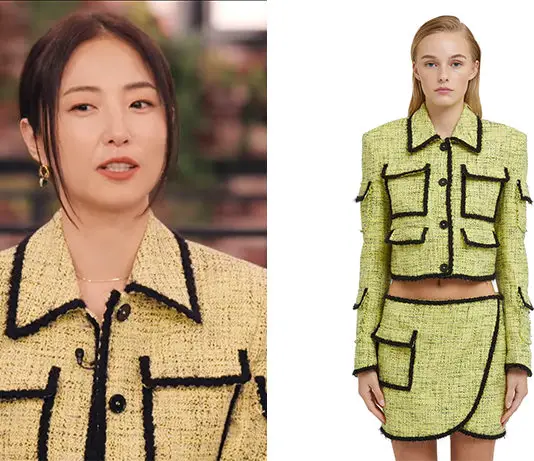 THE BOYFRIEND : Megumi’s braided-trim tweed jacket in episode 3