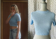 MEURTRE MODE D’EMPLOI : le top bleu en maille d’Andy dans le premier épisode