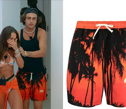 TOO HOT TO HANDLE : Joao’s palm-tree print swim shorts in S6E06
