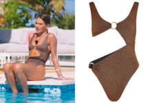 TOO HOT TO HANDLE : Lucy with a Dark Chocolate Shimmer swimsuit in S6E05