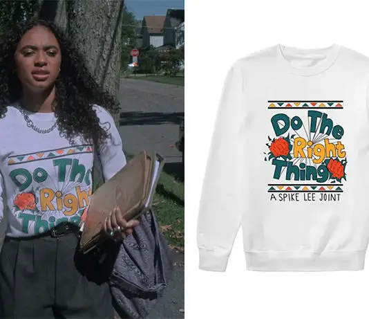 Pretty Little Liars Original Sin : Tabby’s Do the right things pritn sweatshirt in S1E01