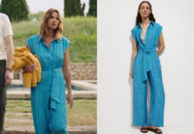 DEMAIN NOUS APPARTIENT : la combi bleue à rayures de Chloé dans l’épisode 1764