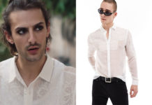 ICI TOUT COMMENCE : la chemise blanche à broderies fleuries d’Eliott dans l’épisode 998