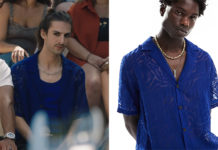 ICI TOUT COMMENCE : la chemise bleu de cobalt d’Eliott dans l’épisode 1002