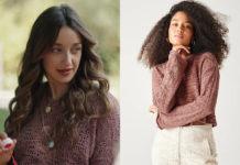 ICI TOUT COMMENCE : le pull rose ajouré de Jasmine dans l’épisode 1001