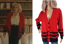 Monstres : L’histoire de Lyle et Erik Menendez : le cardigan rouge de Kitty dans l’épisode 6