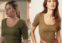 PLUS BELLE LA VIE ENCORE PLUS BELLE : le t-shirt col carré d’Ariane dans l’épisode 203