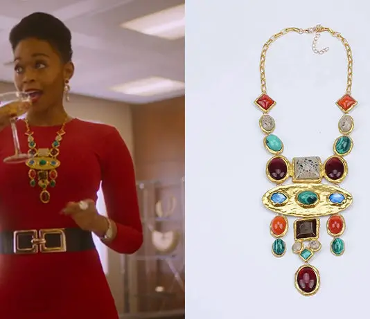 RIVALS : Cameron’s Ethnic Necklace with Multi Color Stones in episode 2