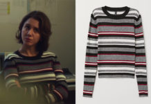 CULTE : le pull gris à rayures d’Isabelle dans l’épisode 3