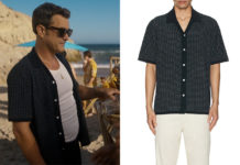 DOCTOR ODYSSEY : Max’s Jacquard Classic Fit Button Down Shirt in the first episode