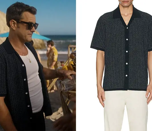 DOCTOR ODYSSEY : Max’s Jacquard Classic Fit Button Down Shirt in the first episode